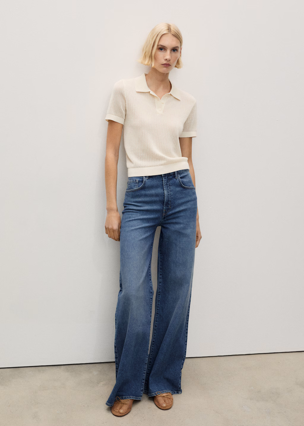 High-rise wideleg jeans - Medium Blue