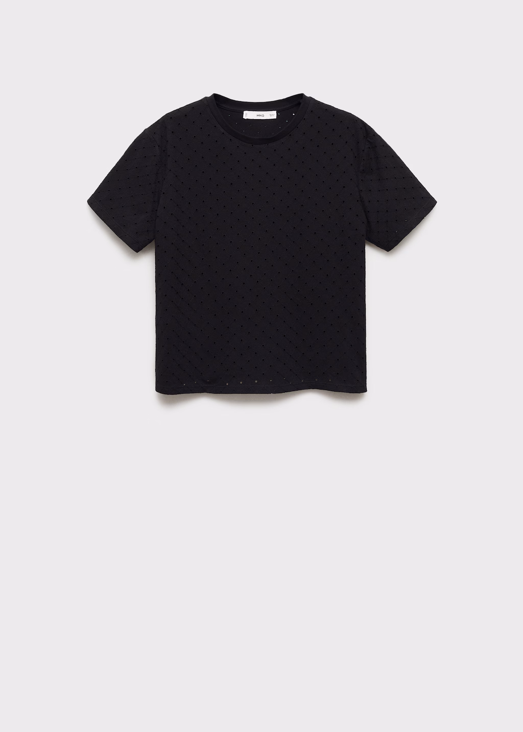 Embroidered openwork t-shirt - White