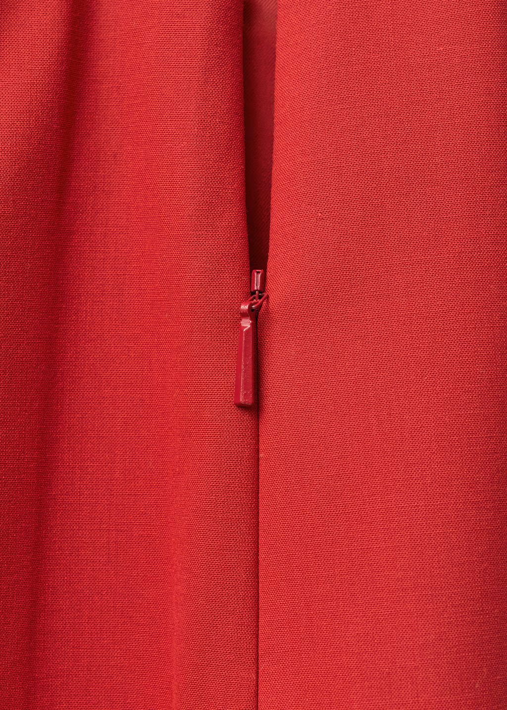 Wool-blend pleated skirt - Red