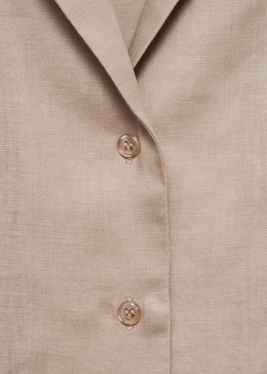 Linen-blend shirt - Sand