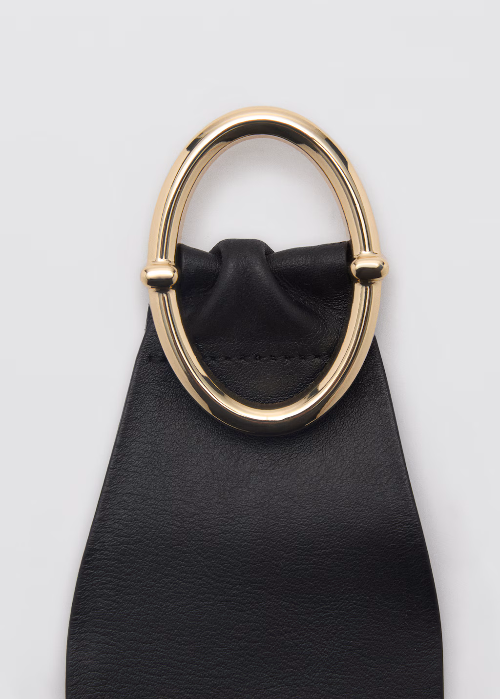 Leather obi belt - Black