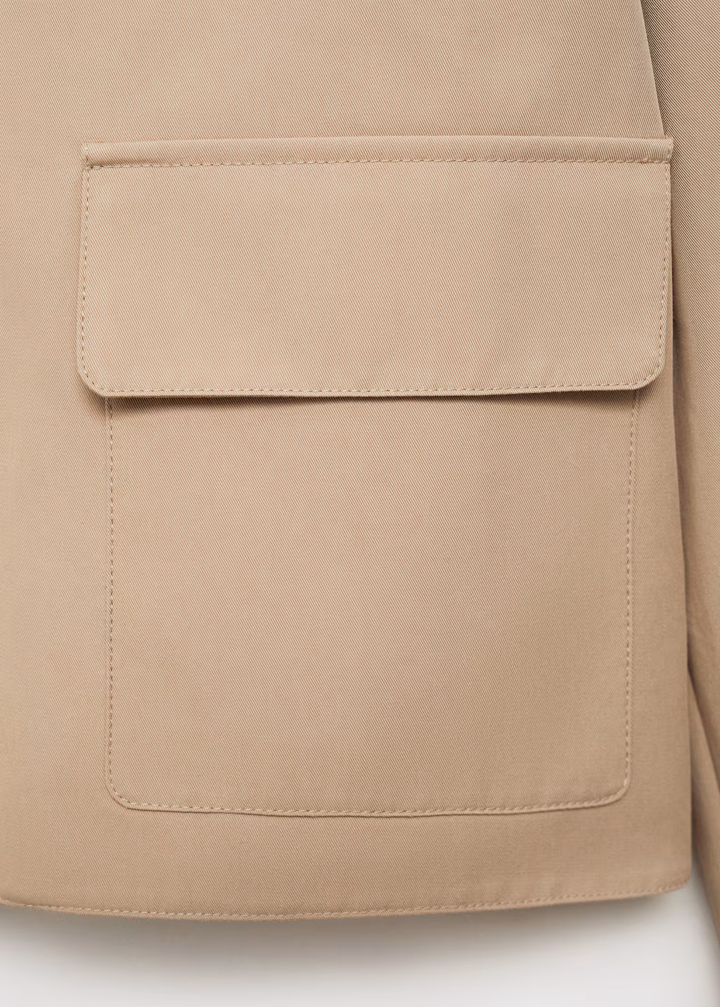 Cotton jacket with pockets - Khaki