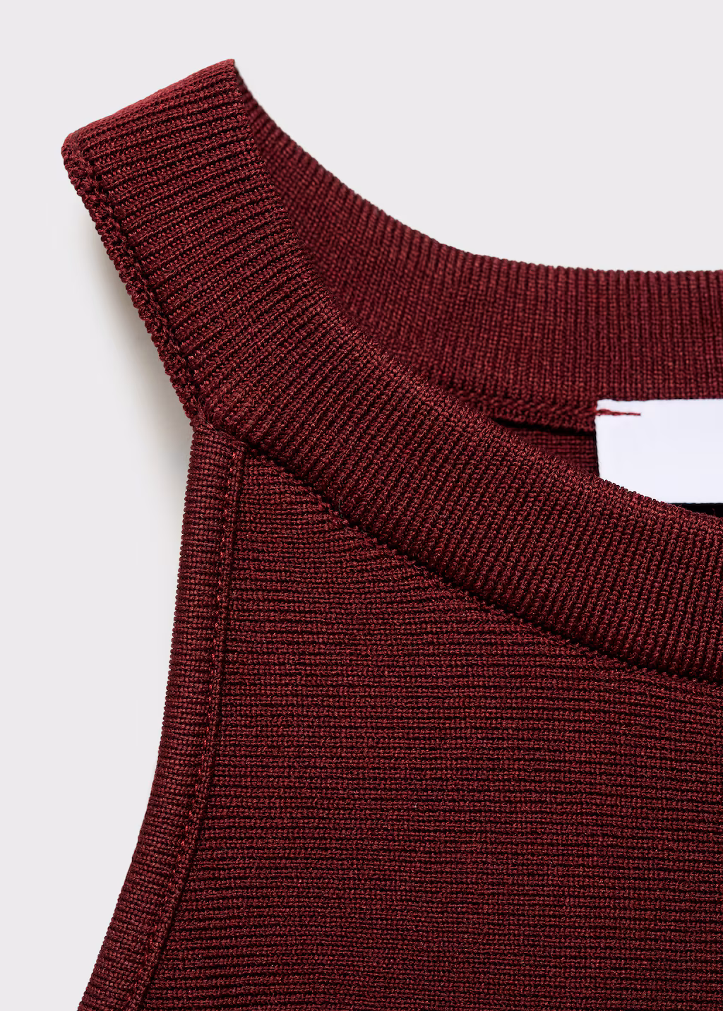 Short flared knitted dress - Maroon