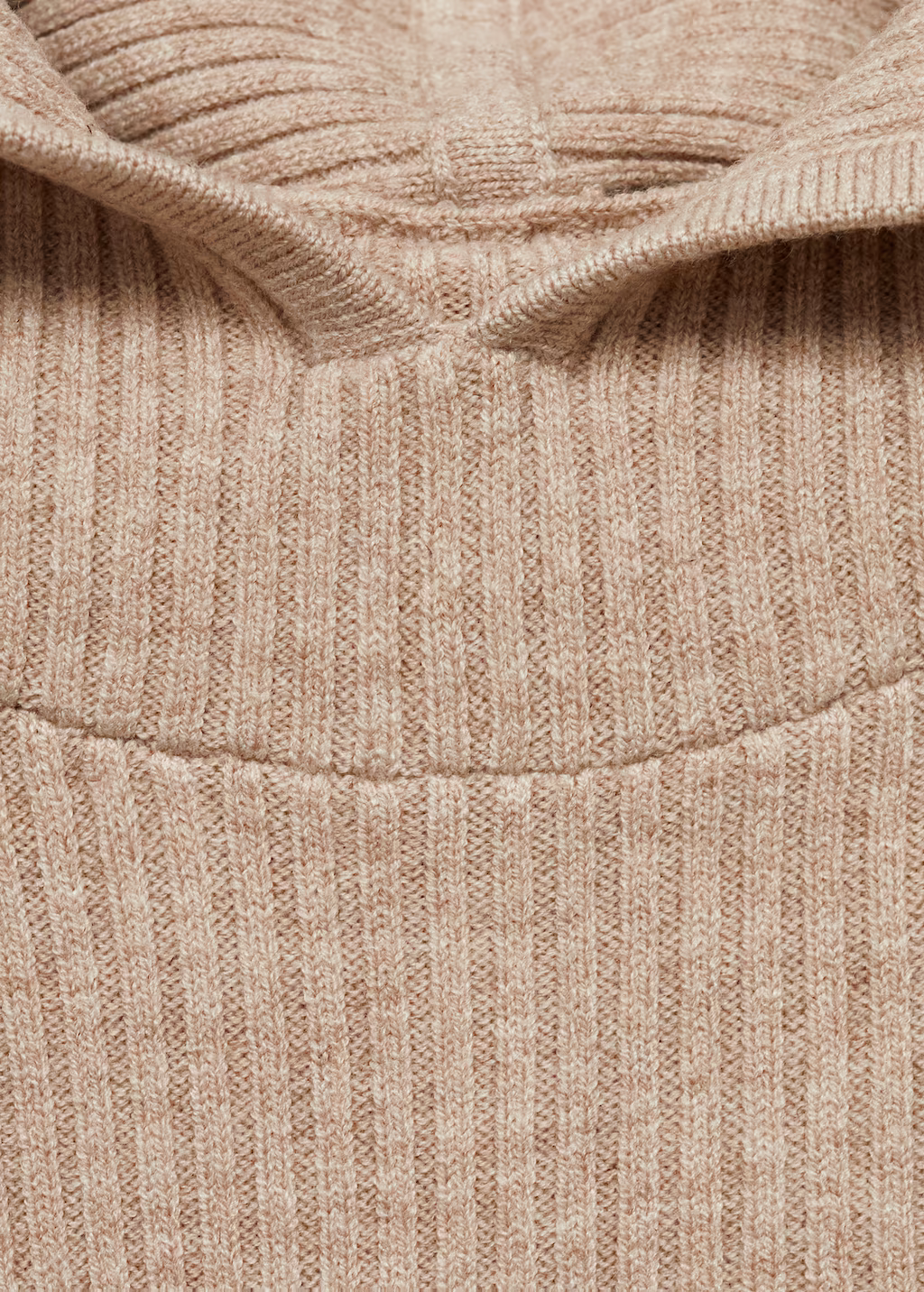 Ribbed hooded sweater - Light/Pastel Grey
