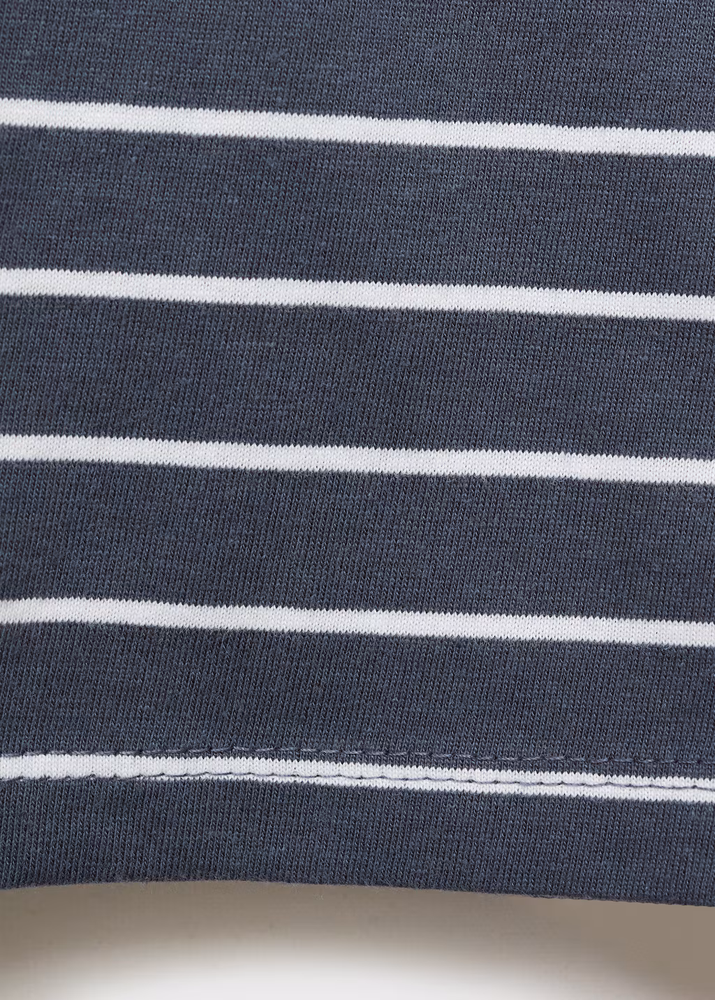 Striped cotton T-shirt - Dark Grey