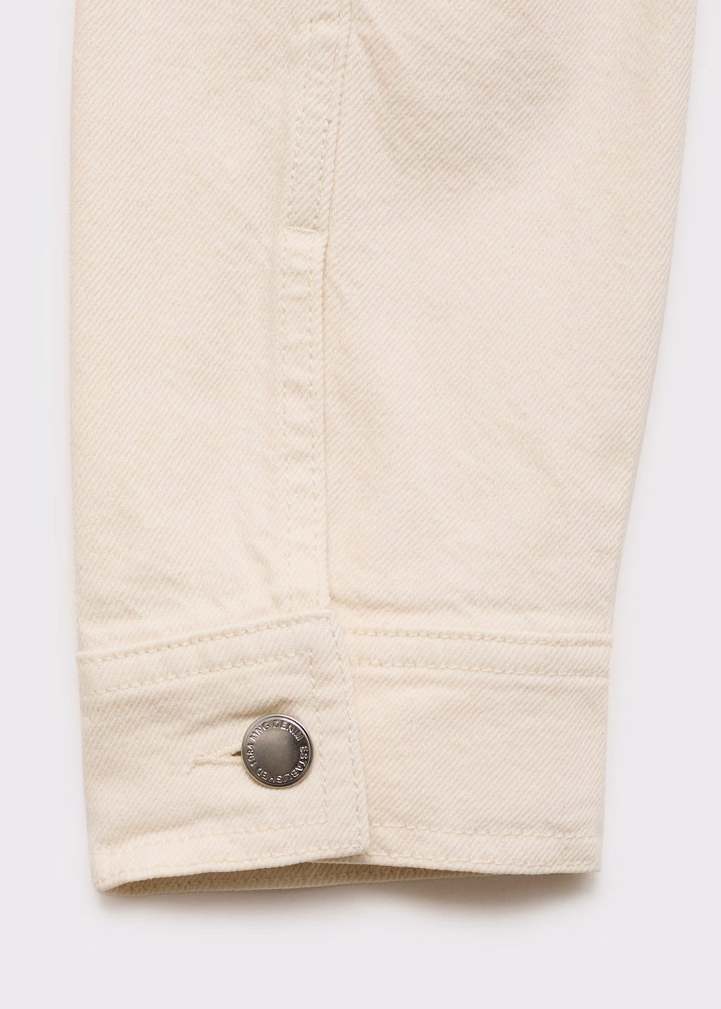 Cotton jacket with high collar and pockets - Off White