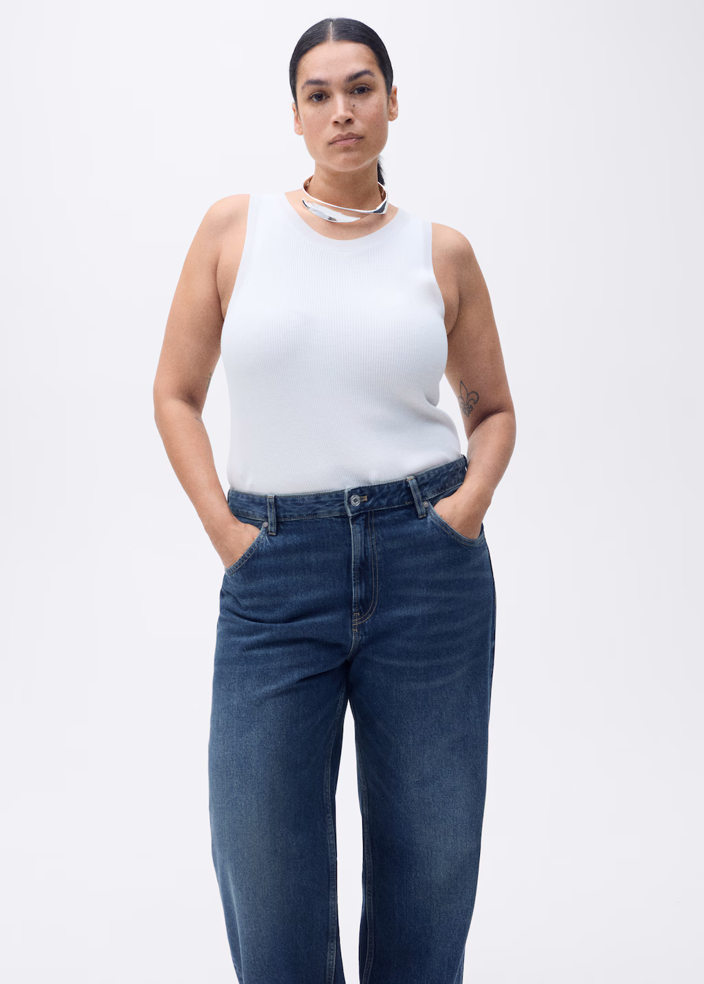 Miami medium-rise straight-fit jeans - Black denim