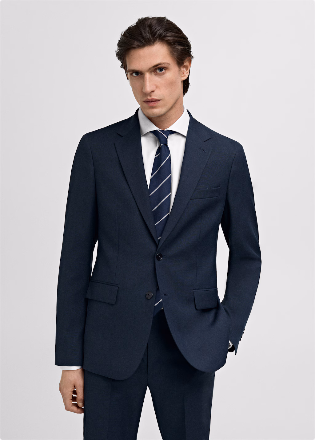 Milan slim-fit suit jacket - Grey