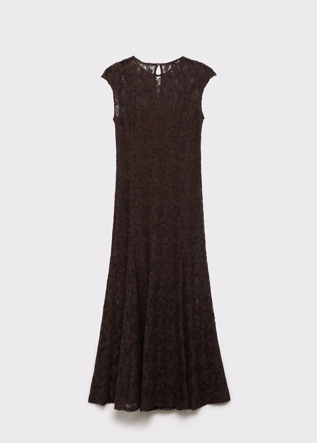 A-line lace dress - Brown