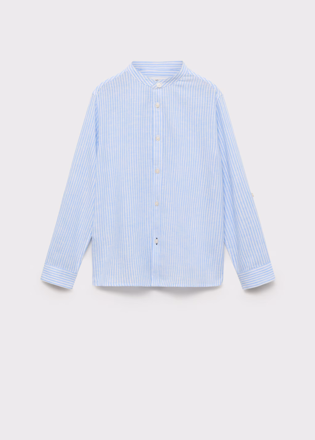 Striped cotton linen shirt - Blue