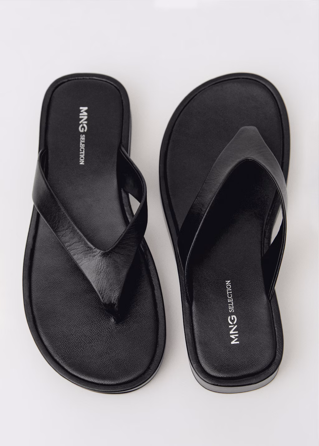 Leather straps sandals - Black