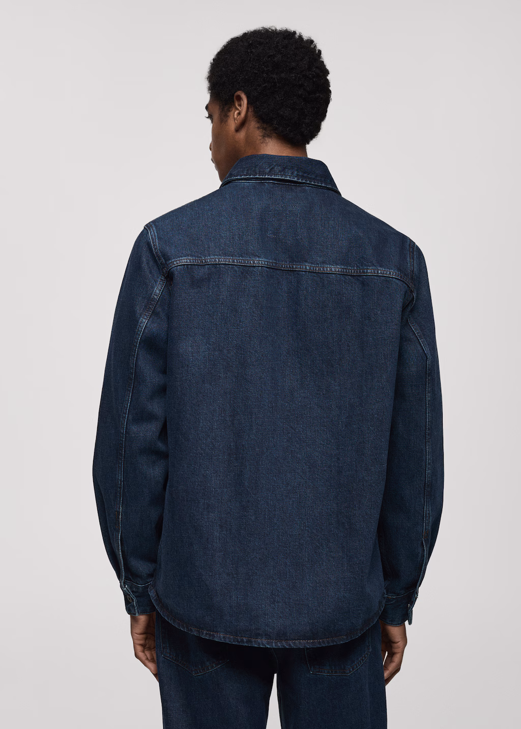 Regular-fit denim overshirt - Open Blue