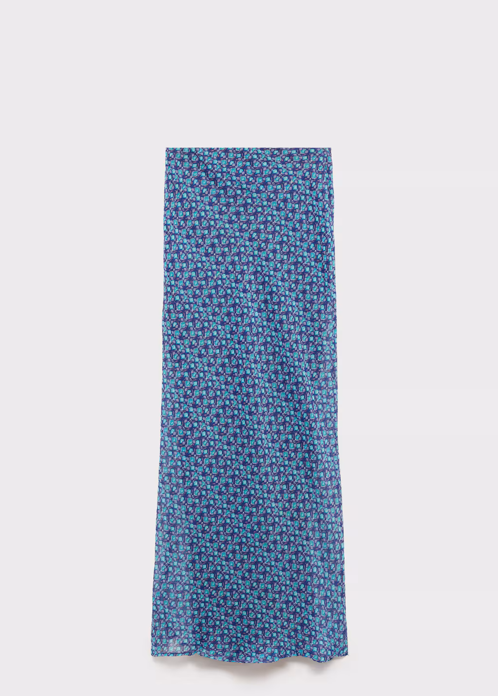 Printed midi skirt - Turquoise
