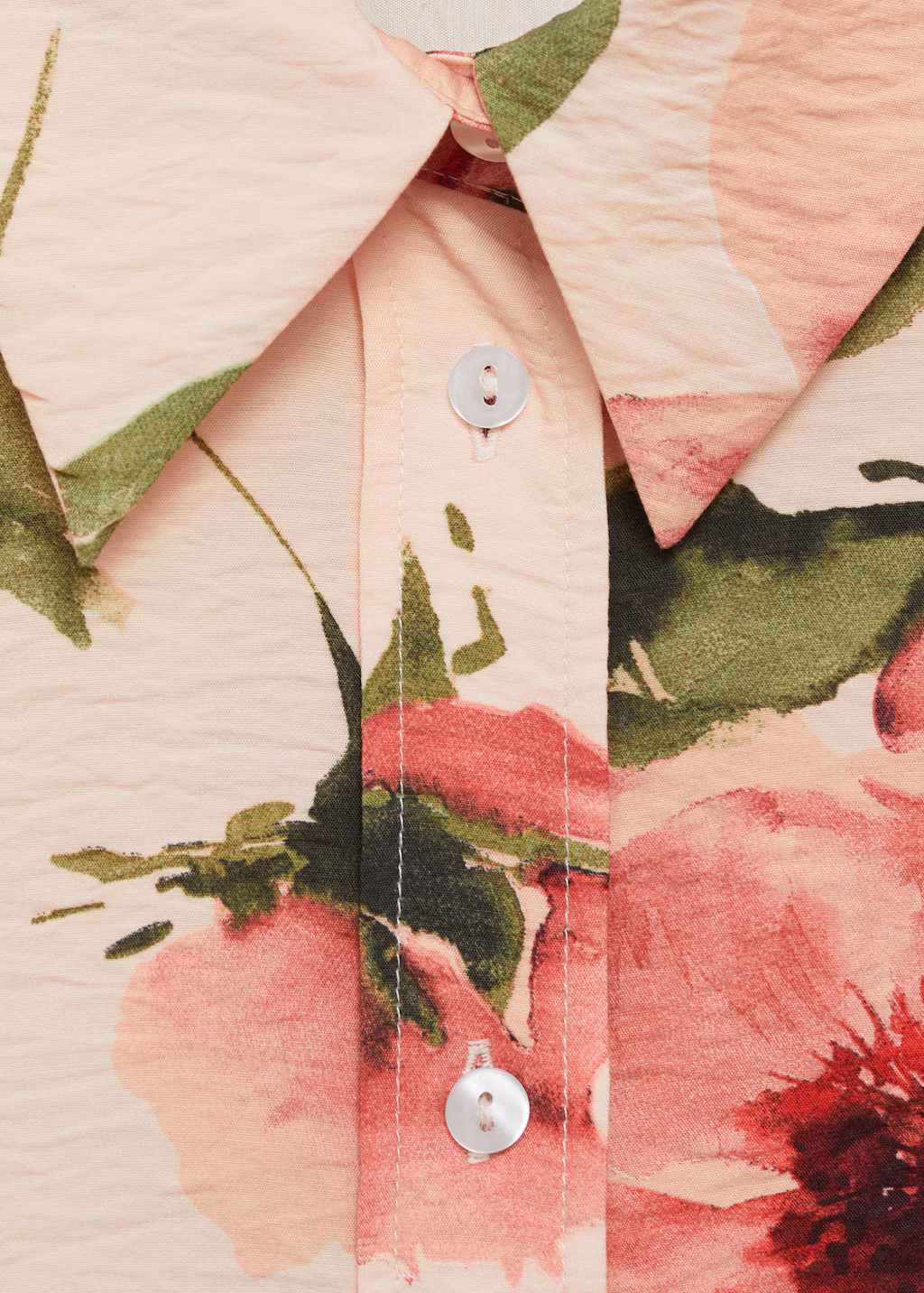 Regular floral-print shirt - Sky Blue