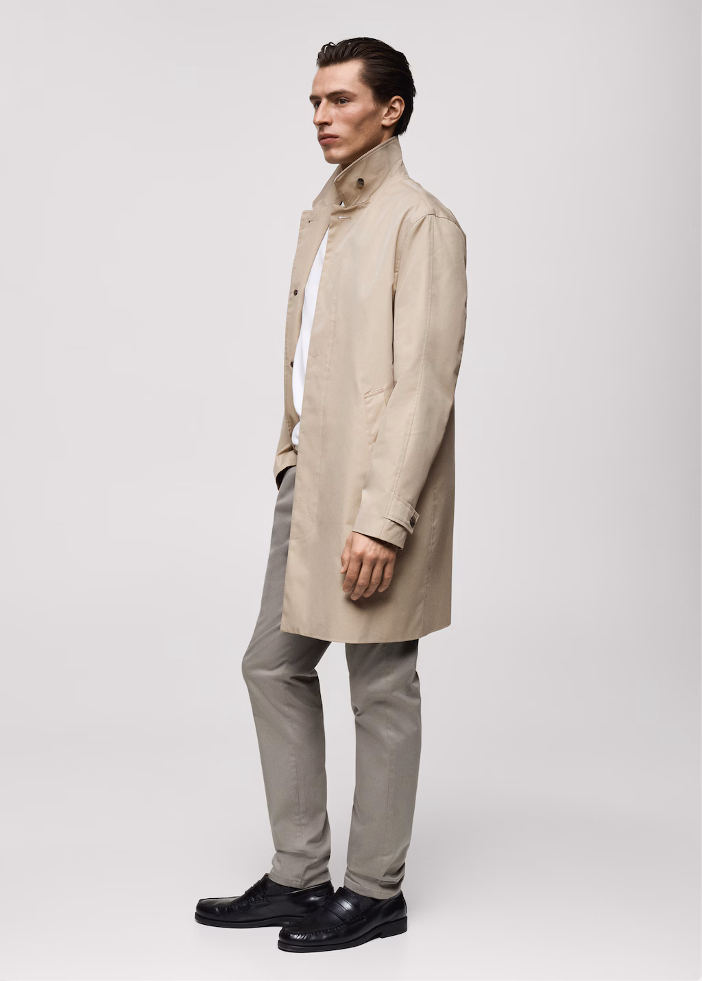 Classic water-repellent trench coat - Dark Navy