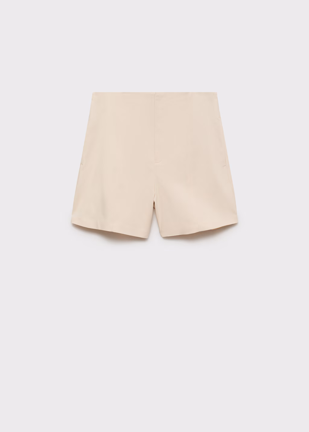 High-waisted cotton shorts - Navy