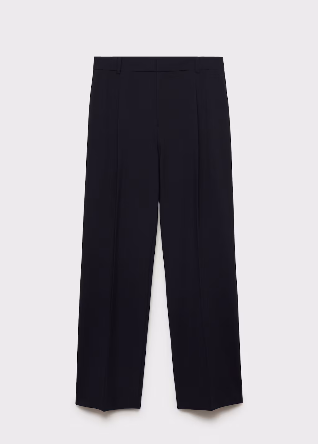 Straight-fit pleated trousers - Beige