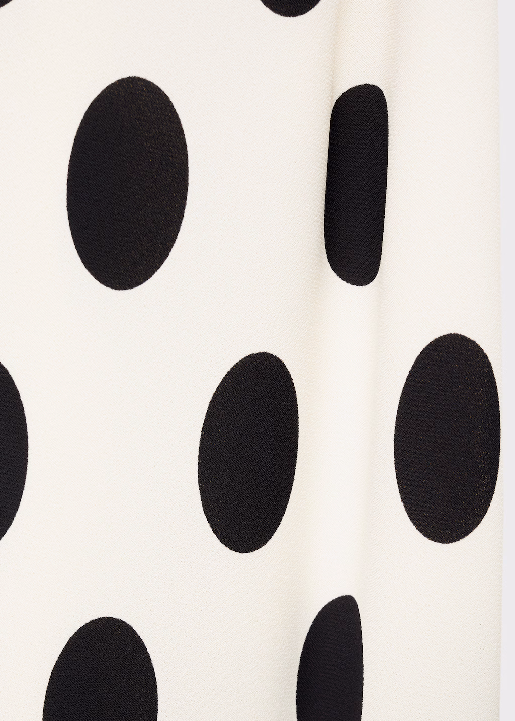Flared sleeve polka-dot dress - Ecru