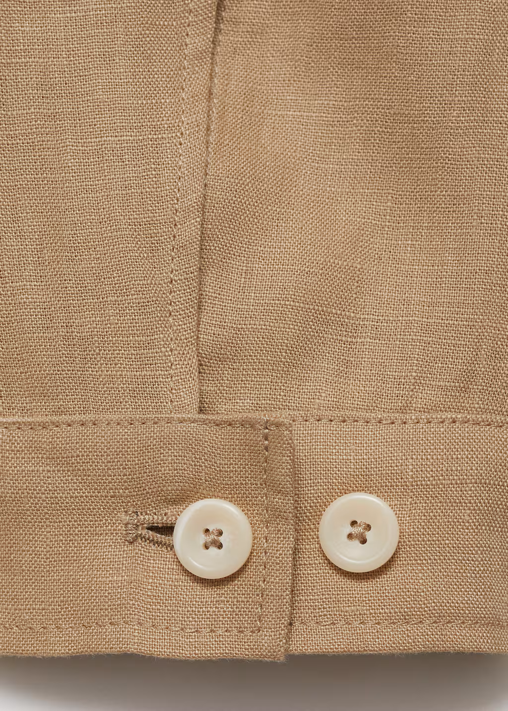 100% linen jacket with pockets - Green