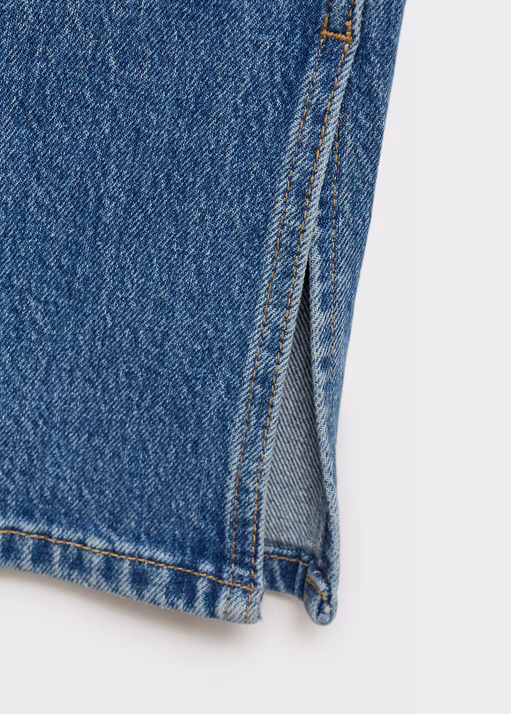 Rinse-wash flared jeans with openings - Open Blue