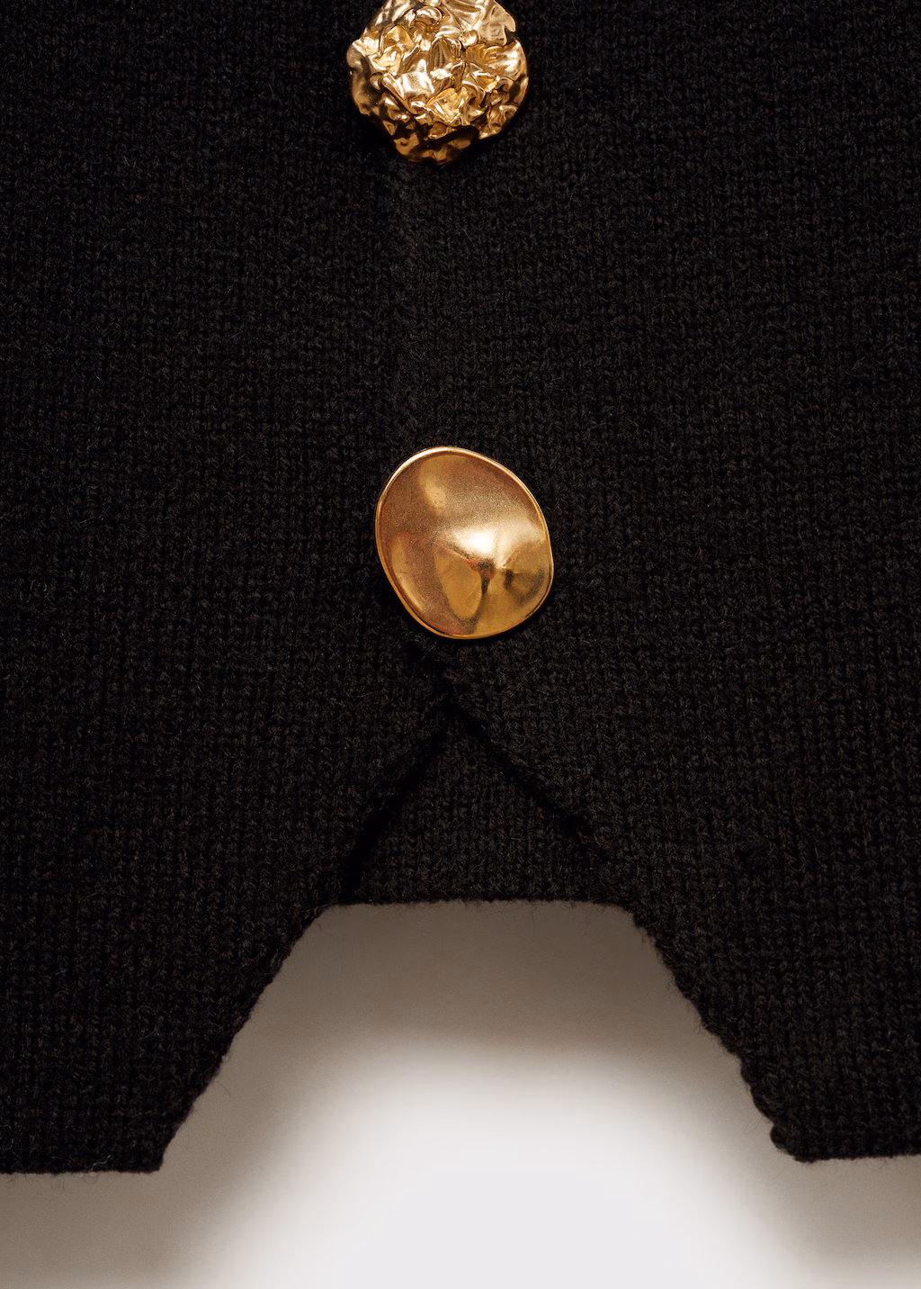 Knitted jacket with jewel buttons - Black