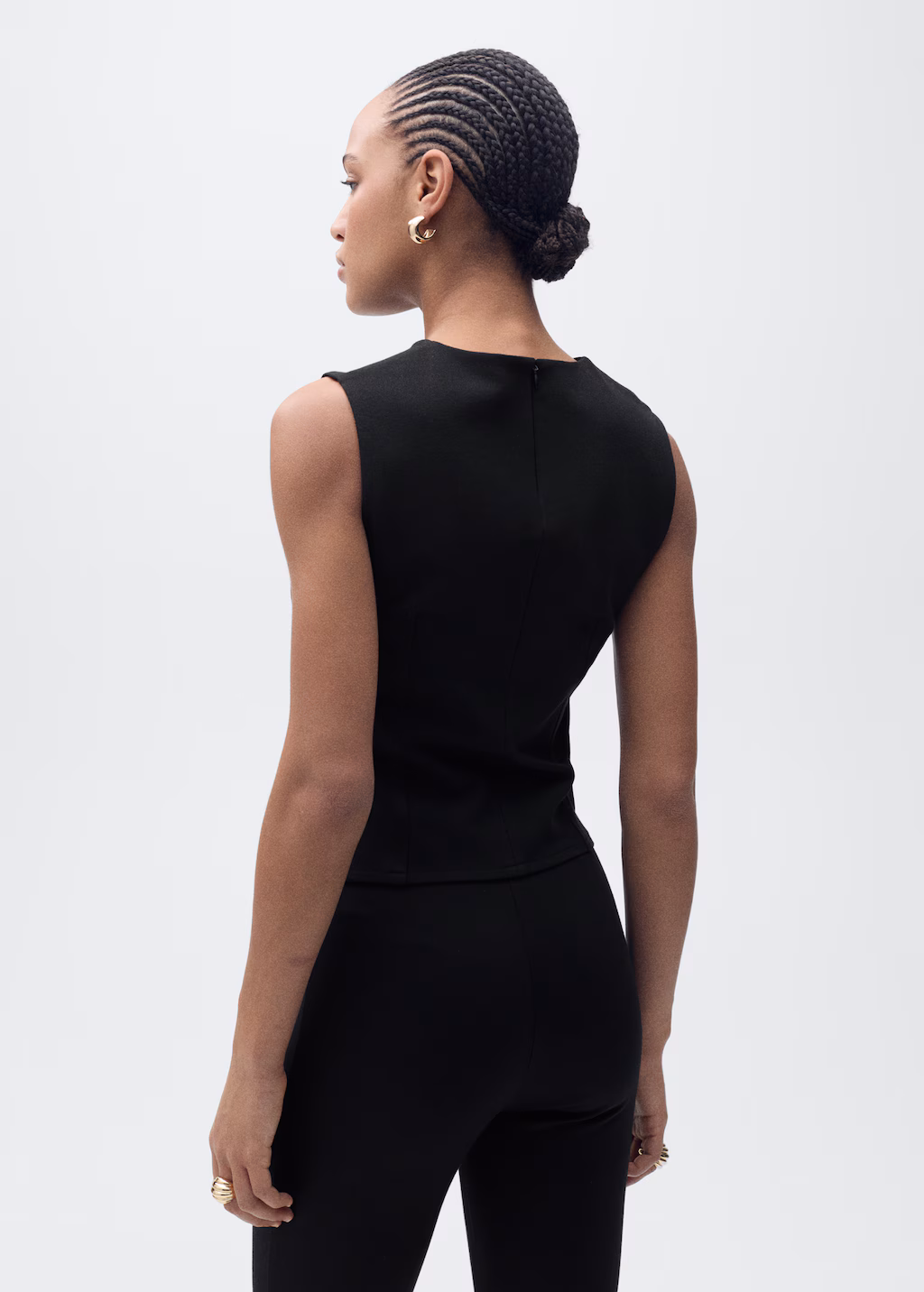 Top with wide straps - Black