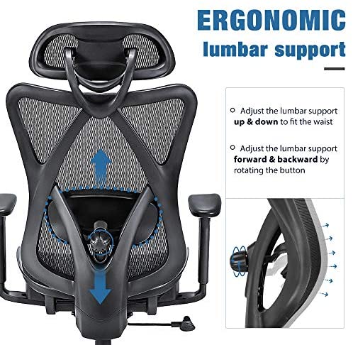 SUNNOW Ergonomic Office Chair, Mesh Computer Desk Chair , High Back Executive Task Chair