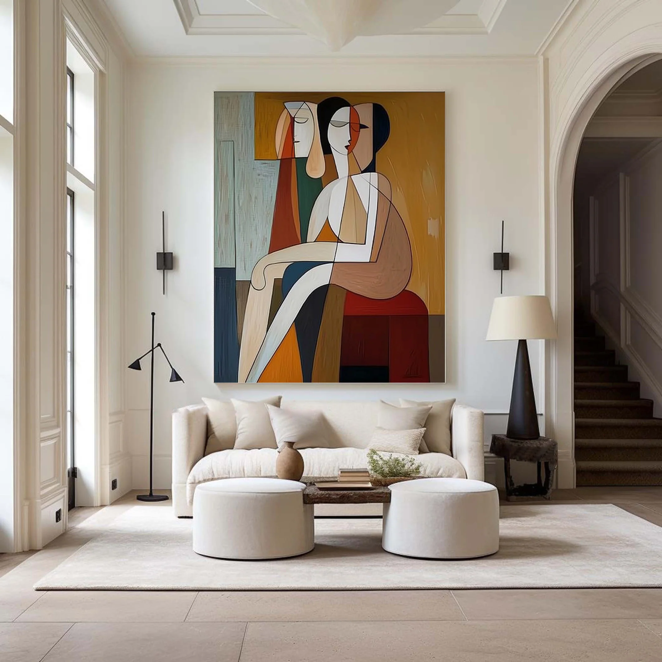 Modern Abstract Figures, Warm Tonal Palette #BGA 260