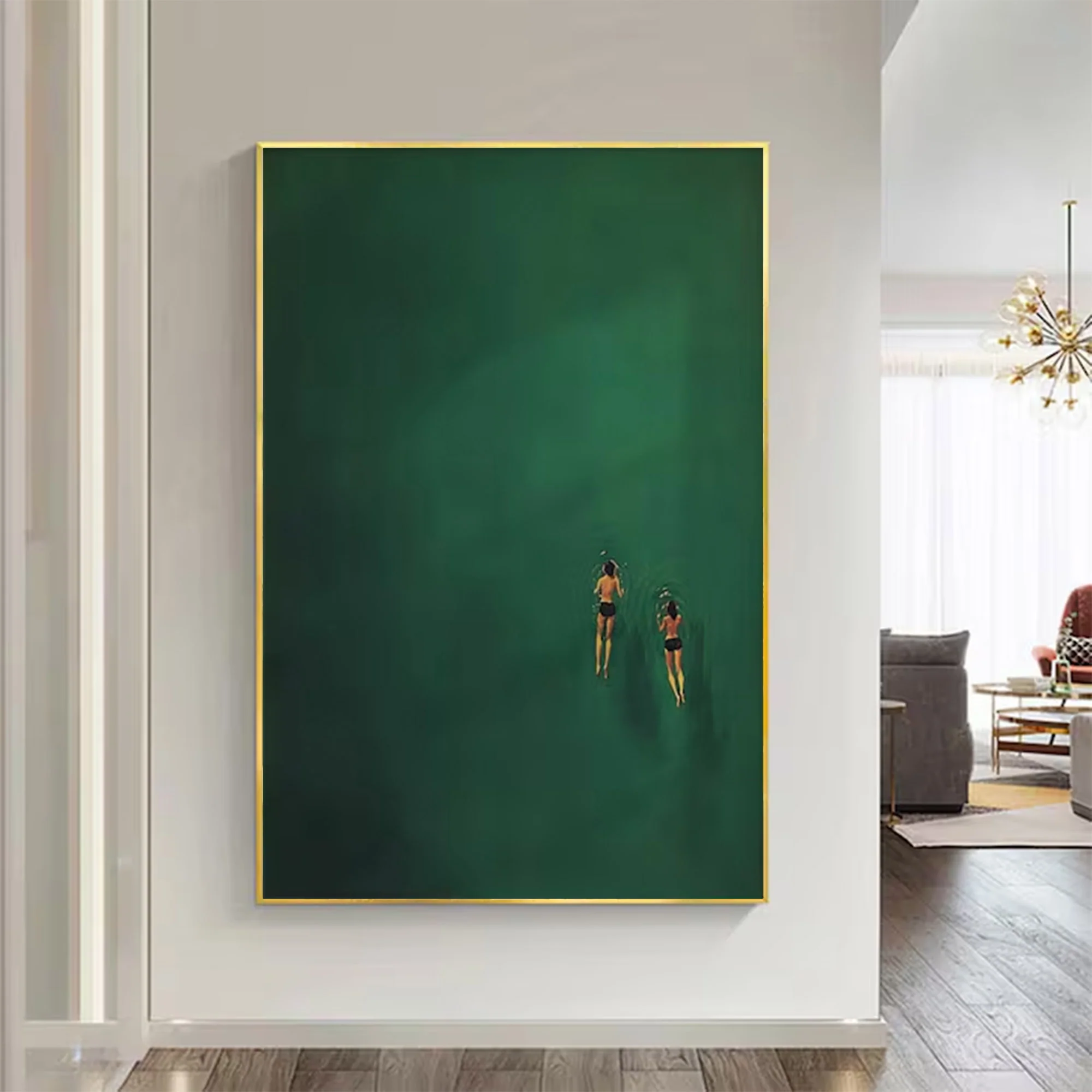 Large Tranquil Swimmers Art Painting | MuroArt #WG 099