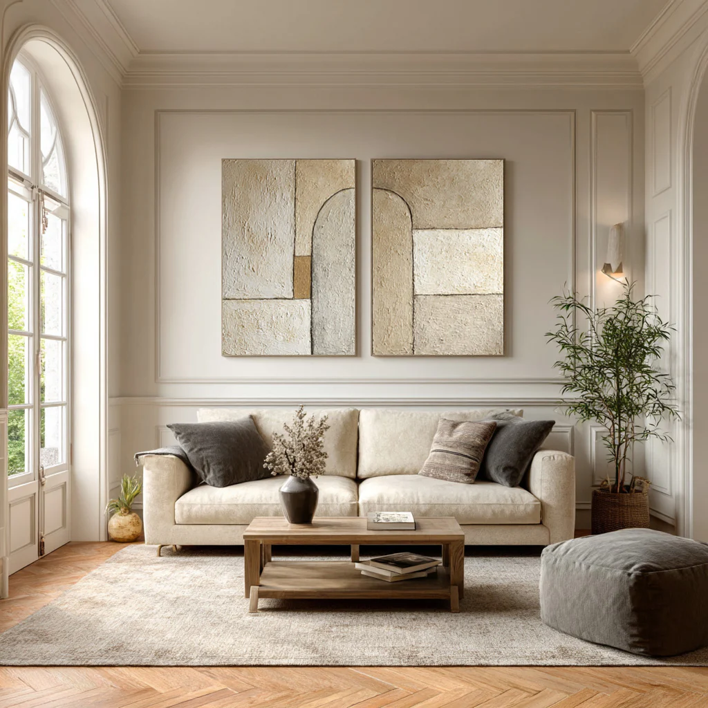 Hand Painted Abstract Wall Decor Arched Elements #WG 021