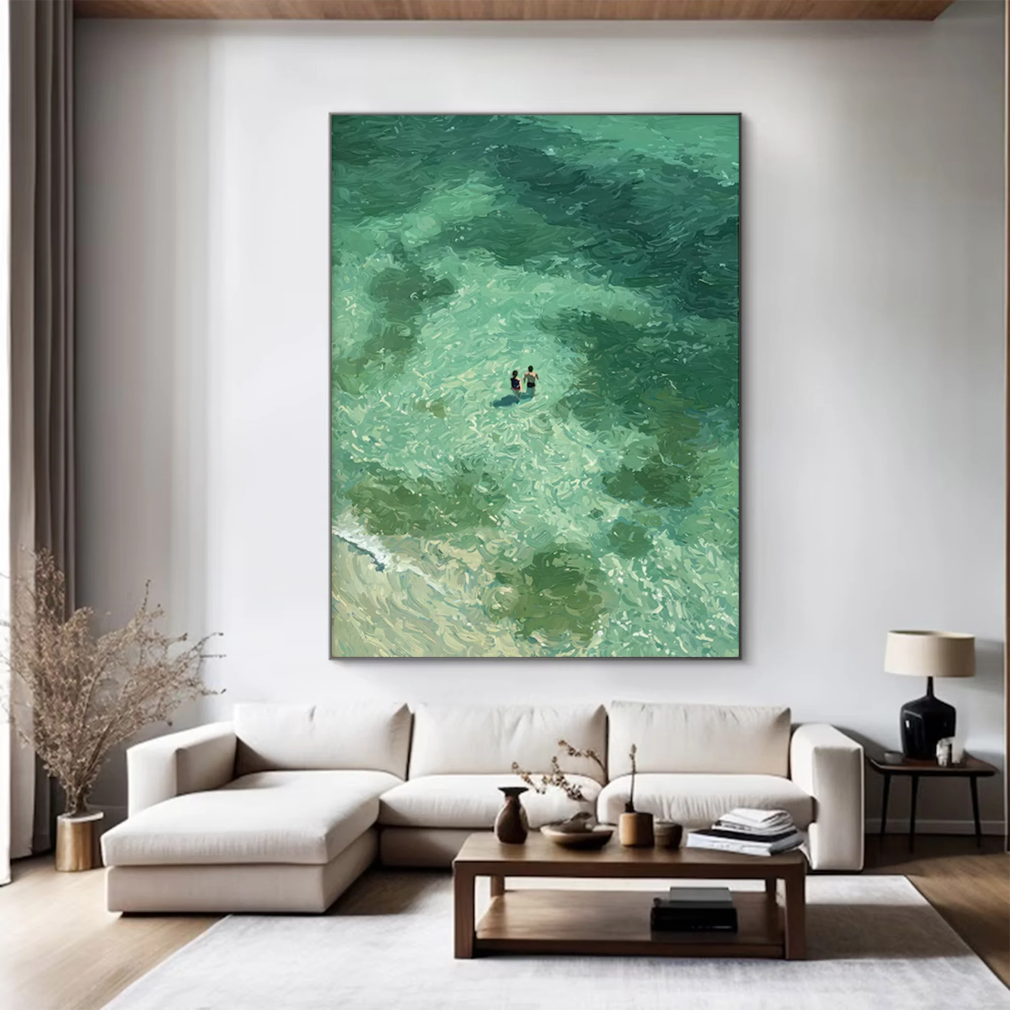 Large Textured Figurative Ocean Painting | MuroArt #WGA 015