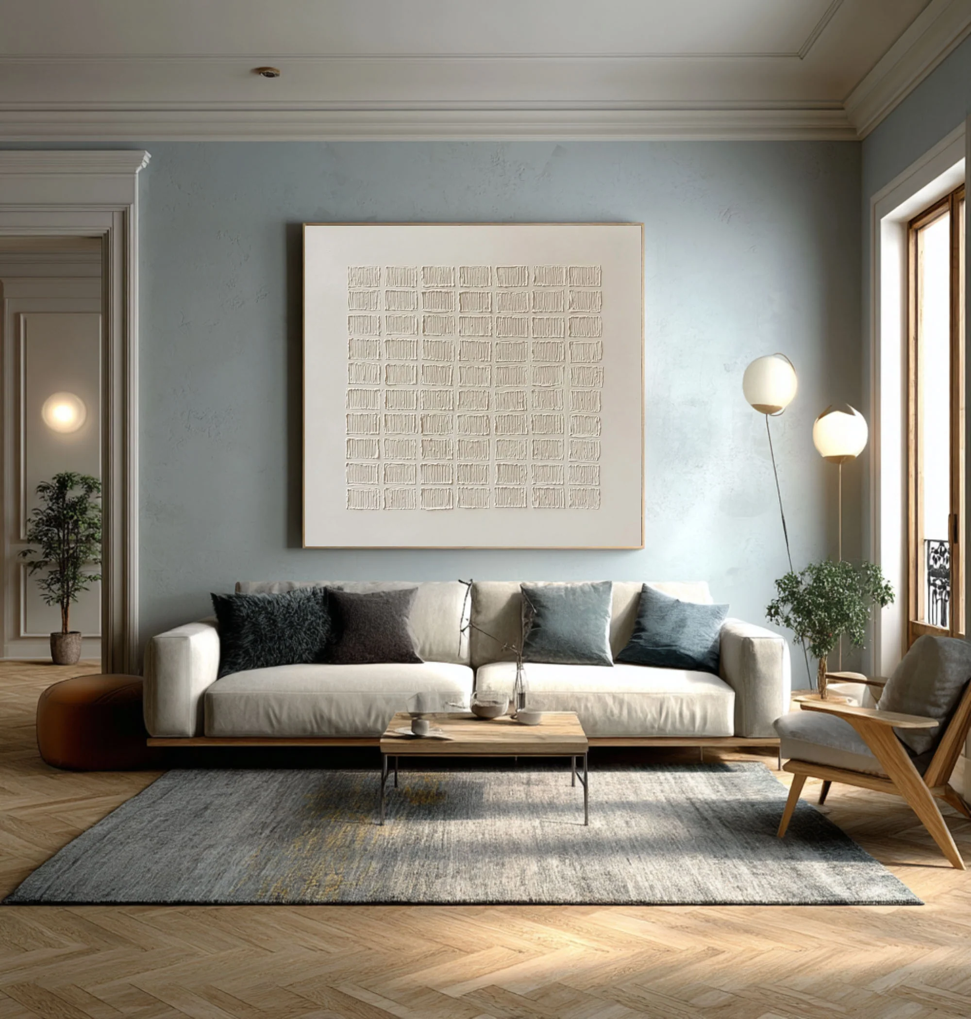 Abstract Shades Painting Sophisticated Home Art #WG 056