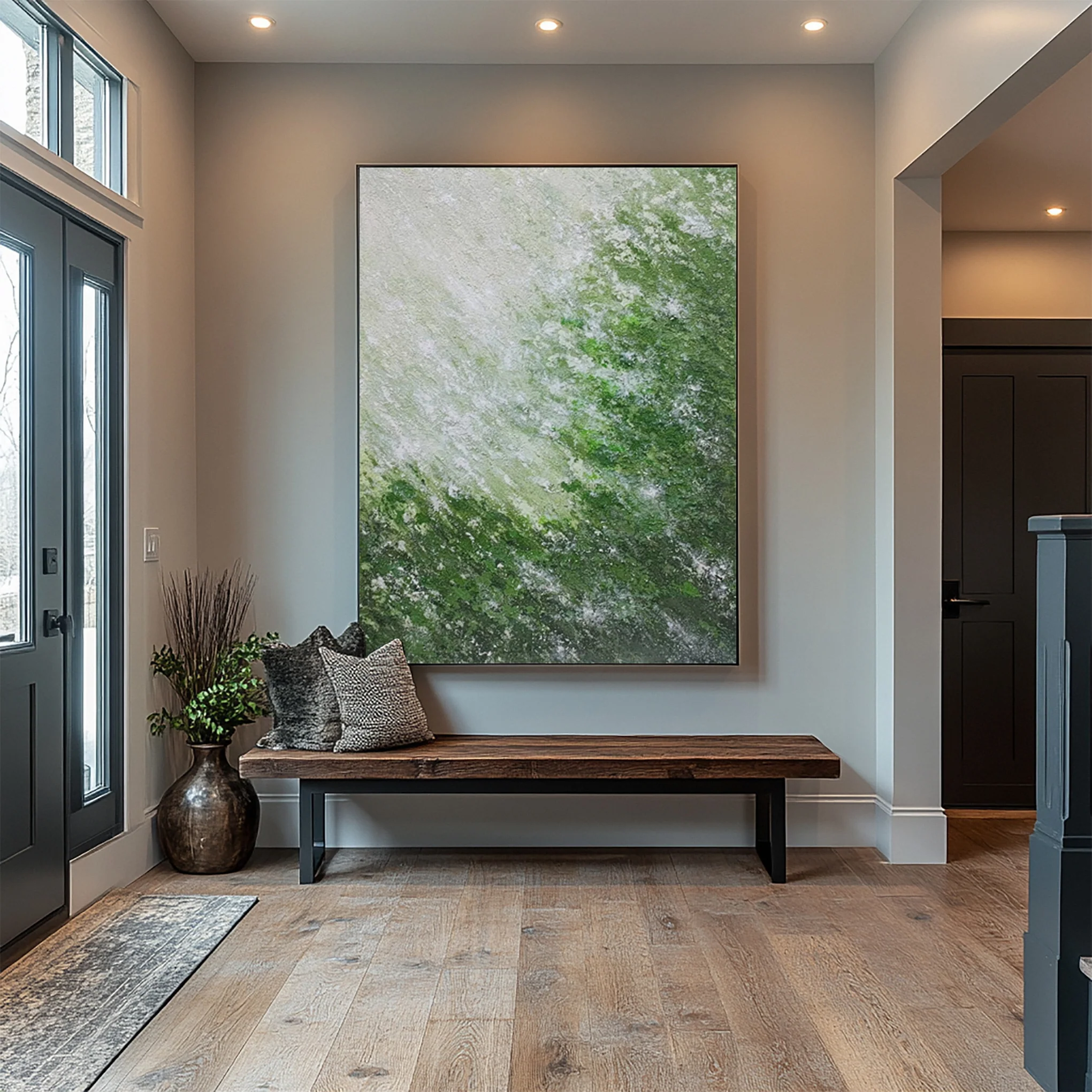 Abstract Art with a Tactile Surface and Organic Green #BGA 355