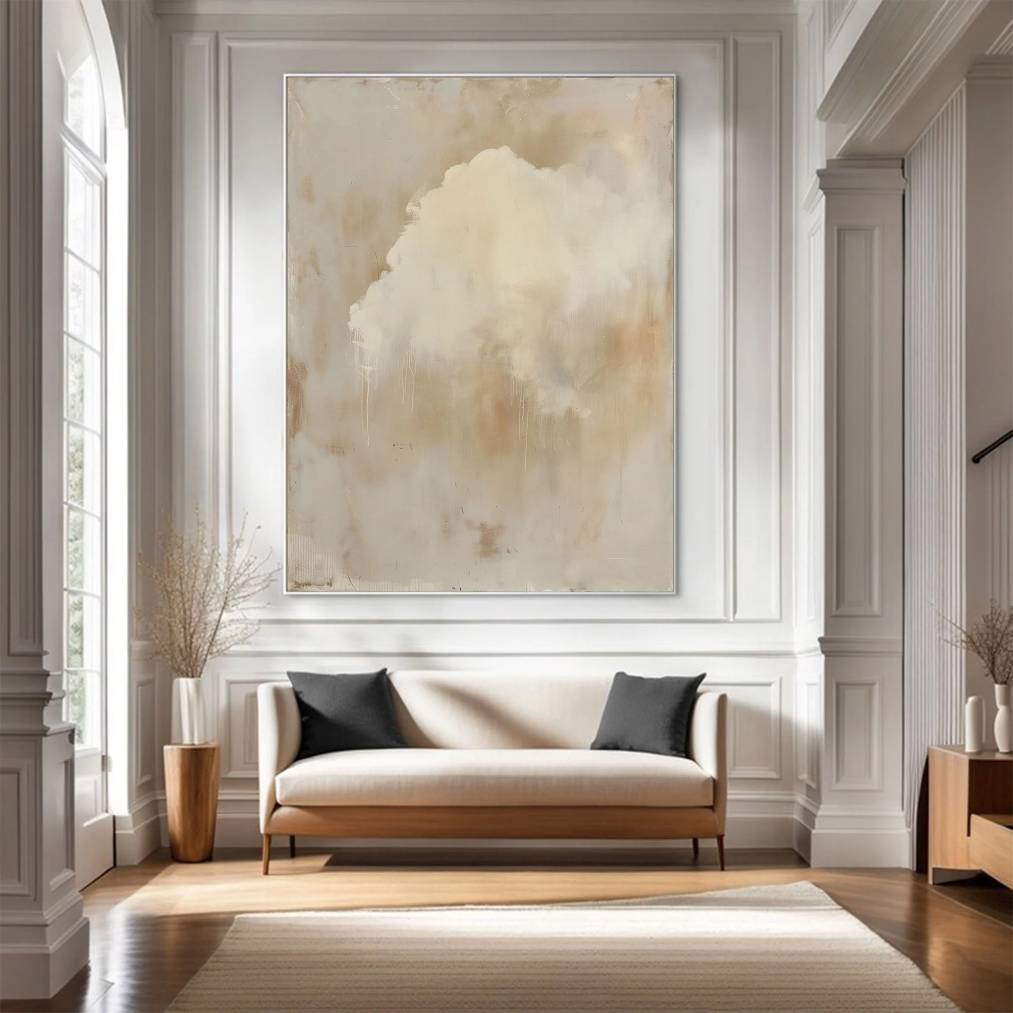 Abstract Large Impasto Neutral Art | MuroArt #WG 120