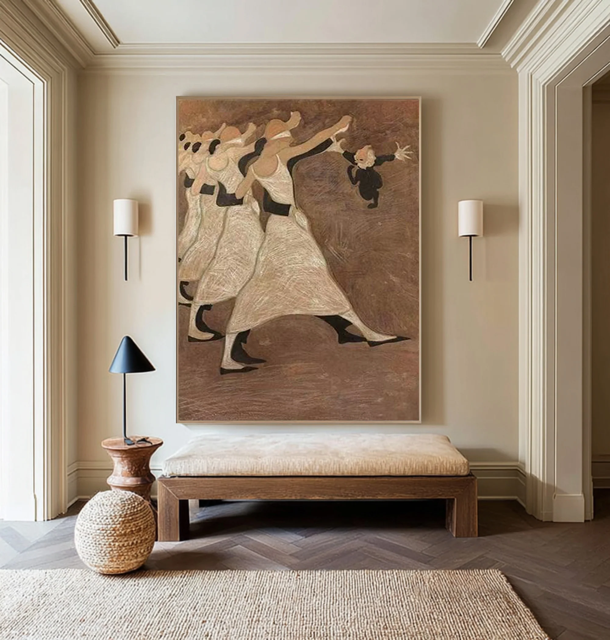 Abstract Expressionist Figure Art Hallway Statement Piece #WG 089