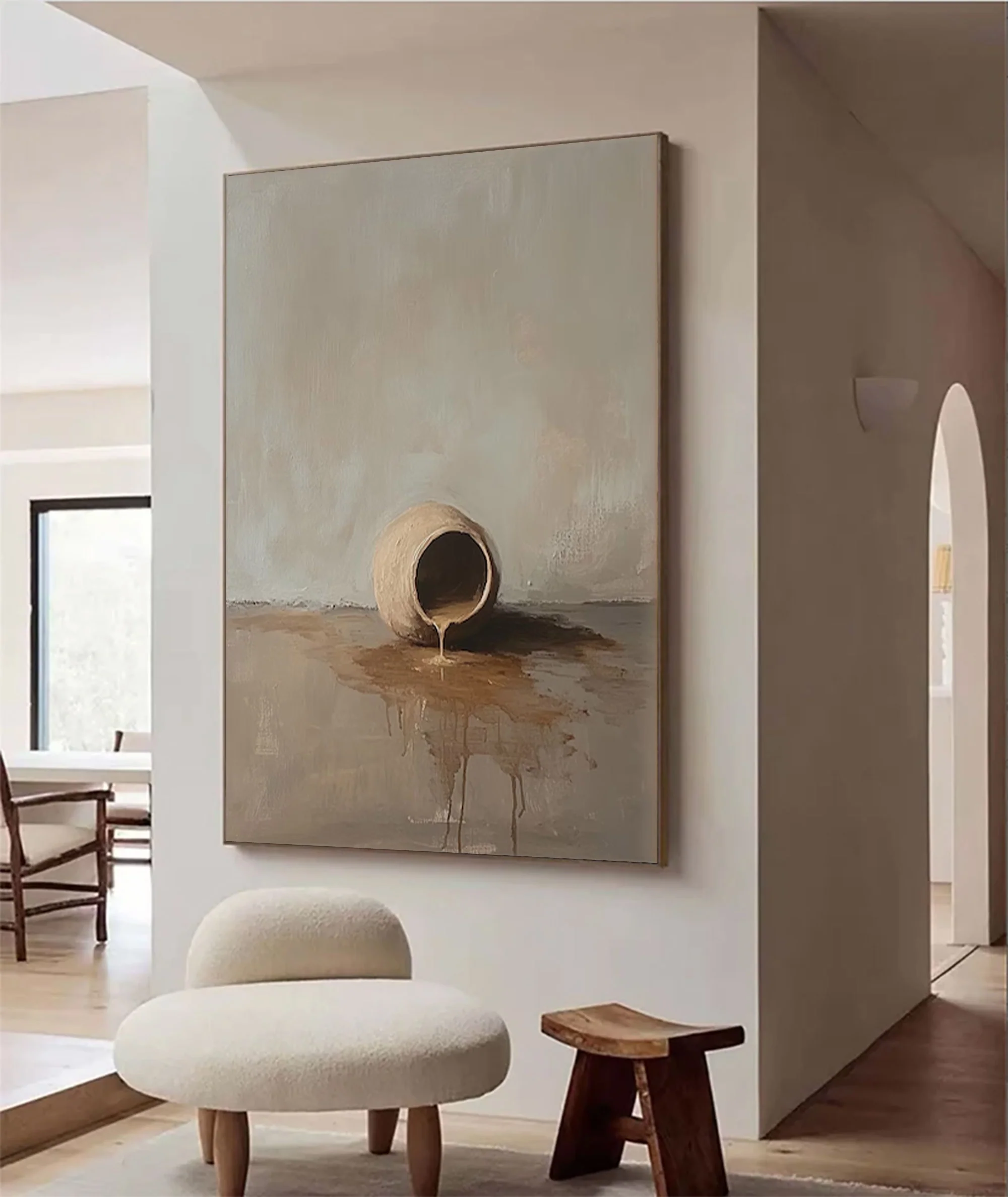 Large Contemporary Earthy Abstract Art | MuroArt #WGA 011