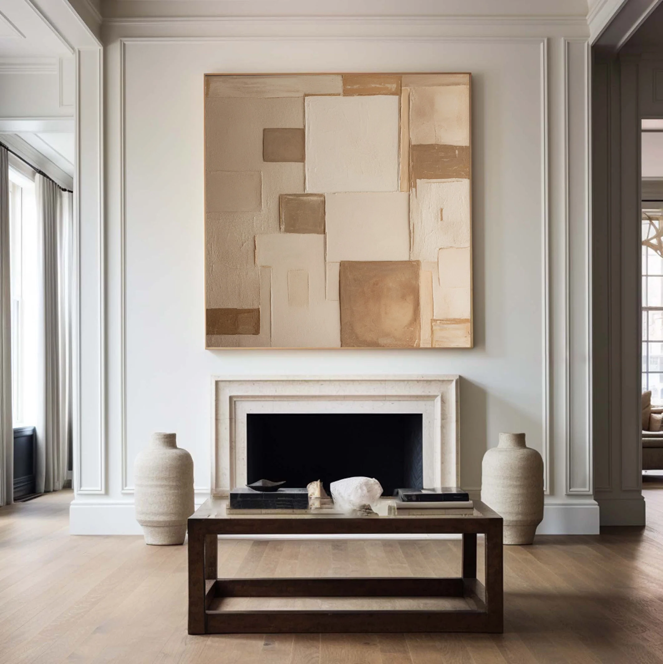Minimalist Abstract with Geometric Overlap for Modern Home #BGA 286