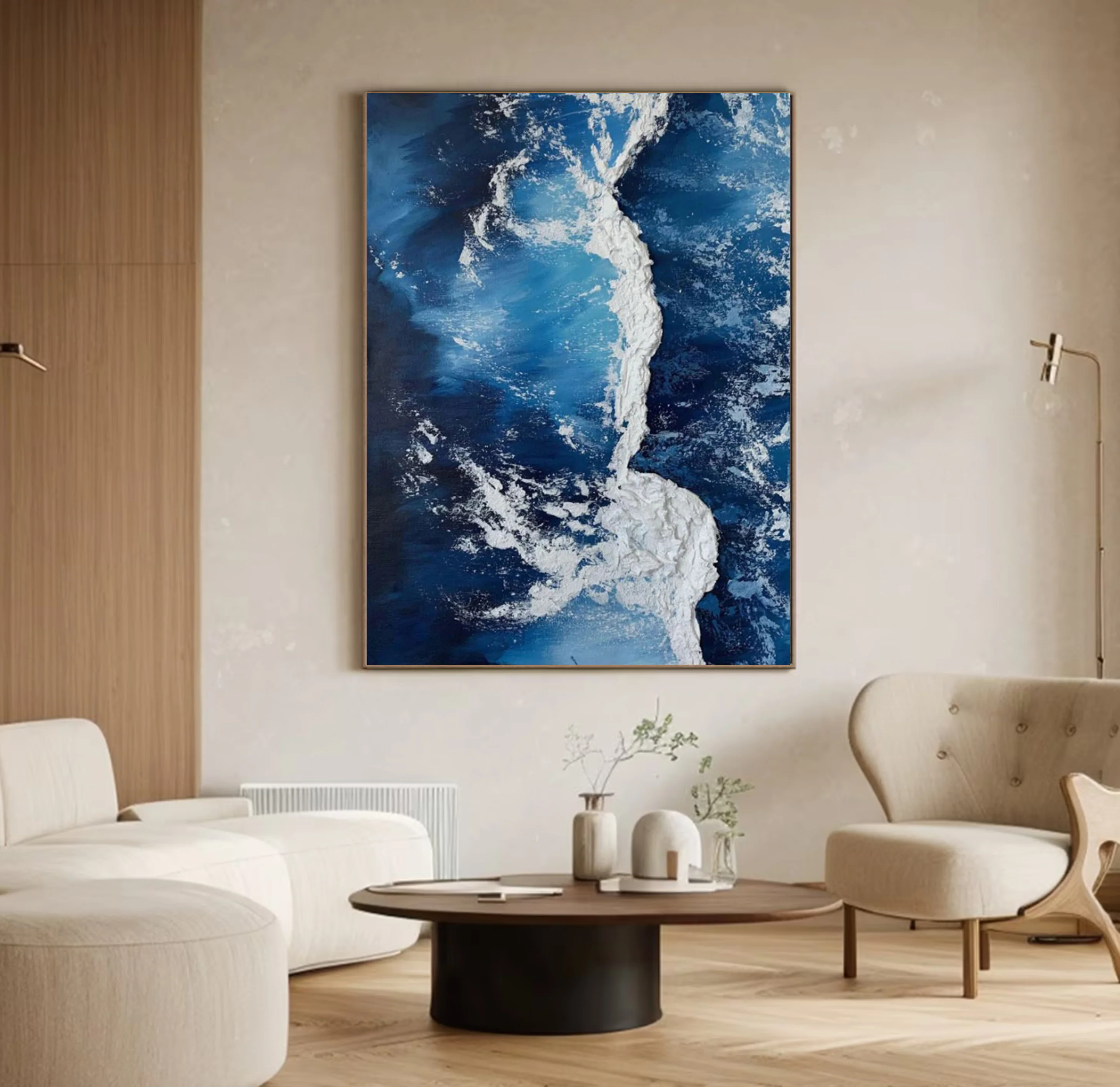 Modern 3D Texture Seascape, Dynamic Ocean Vista #BGA 259