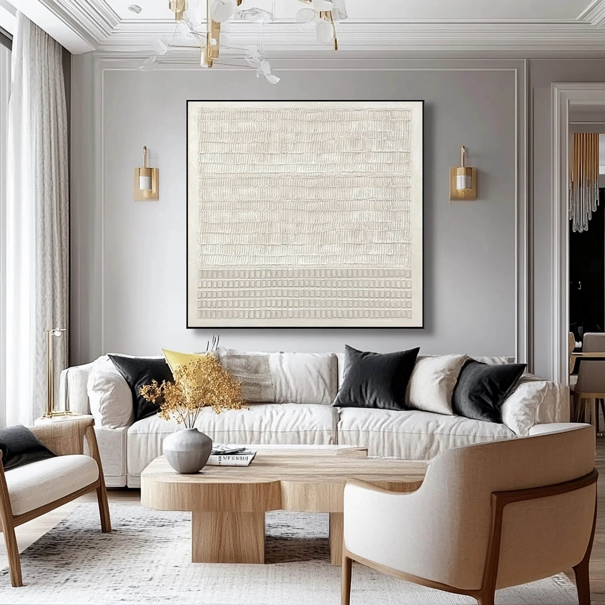 Neutral Abstract Wall Decor Modern Art Piece #WG 024