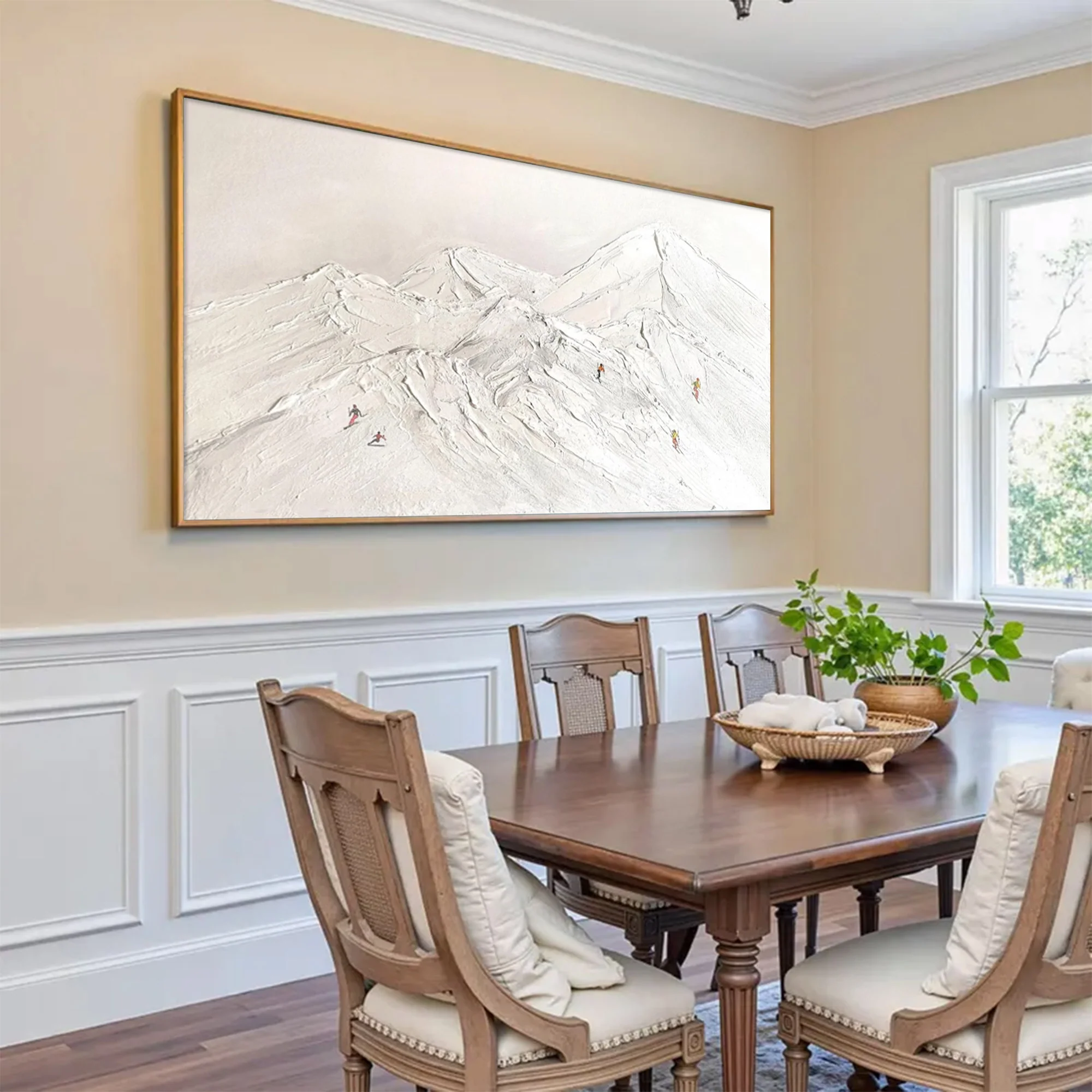 Large Contemporary Textured Winter Art | MuroArt #WGA 036