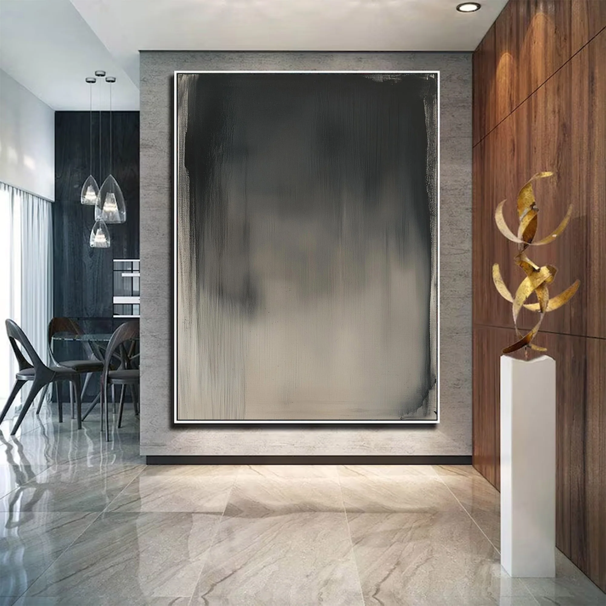 Large Abstract Vertical Gradient Painting | MuroArt #WG 117