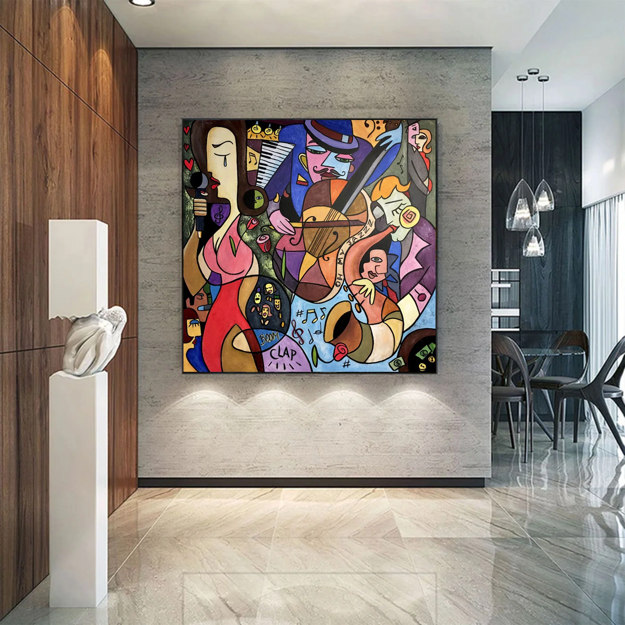 Large Contemporary Jazz Figurative Art | MuroArt #WGA 025