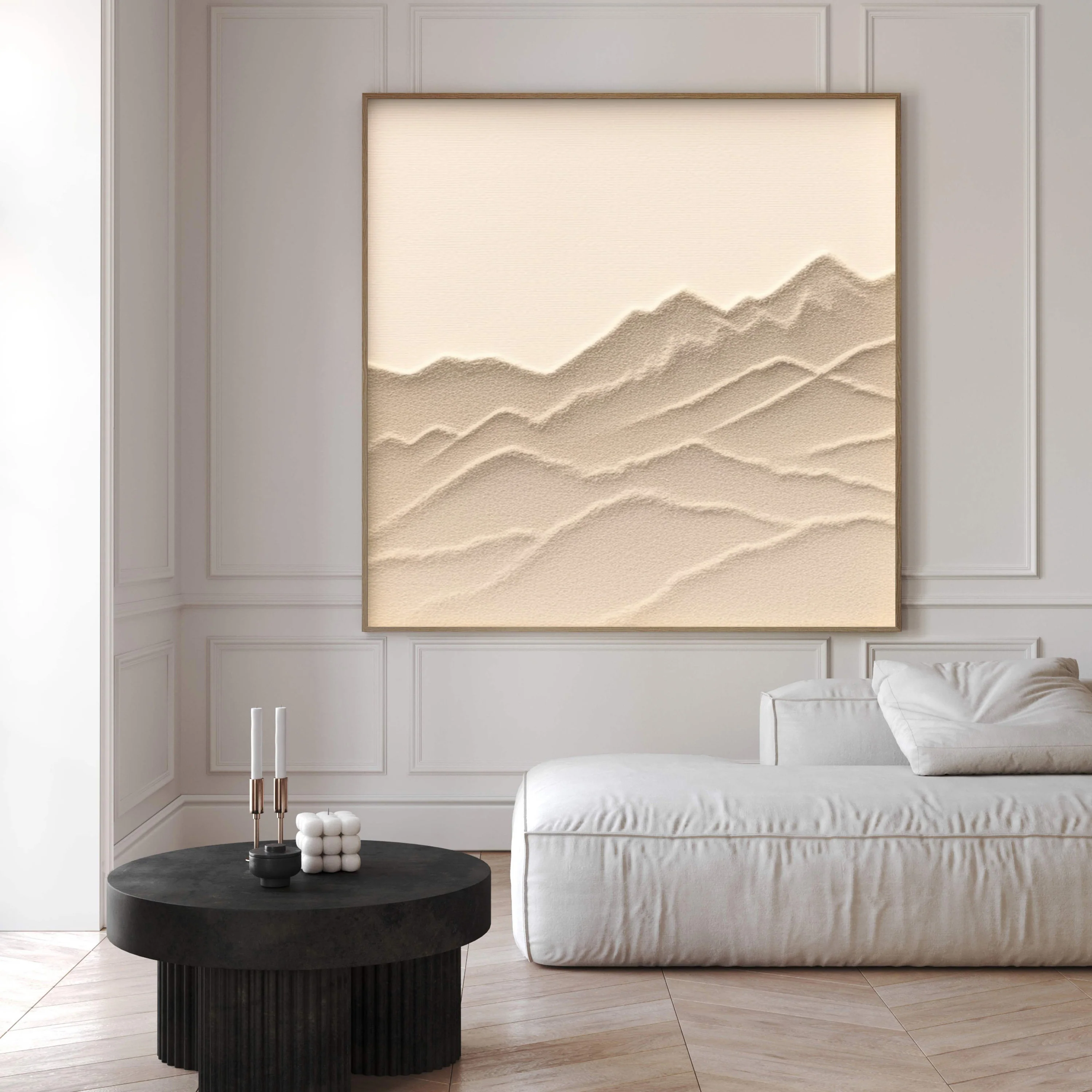 Minimalist Mountain Wall Art, Soft Textured Landscape #BGA 248