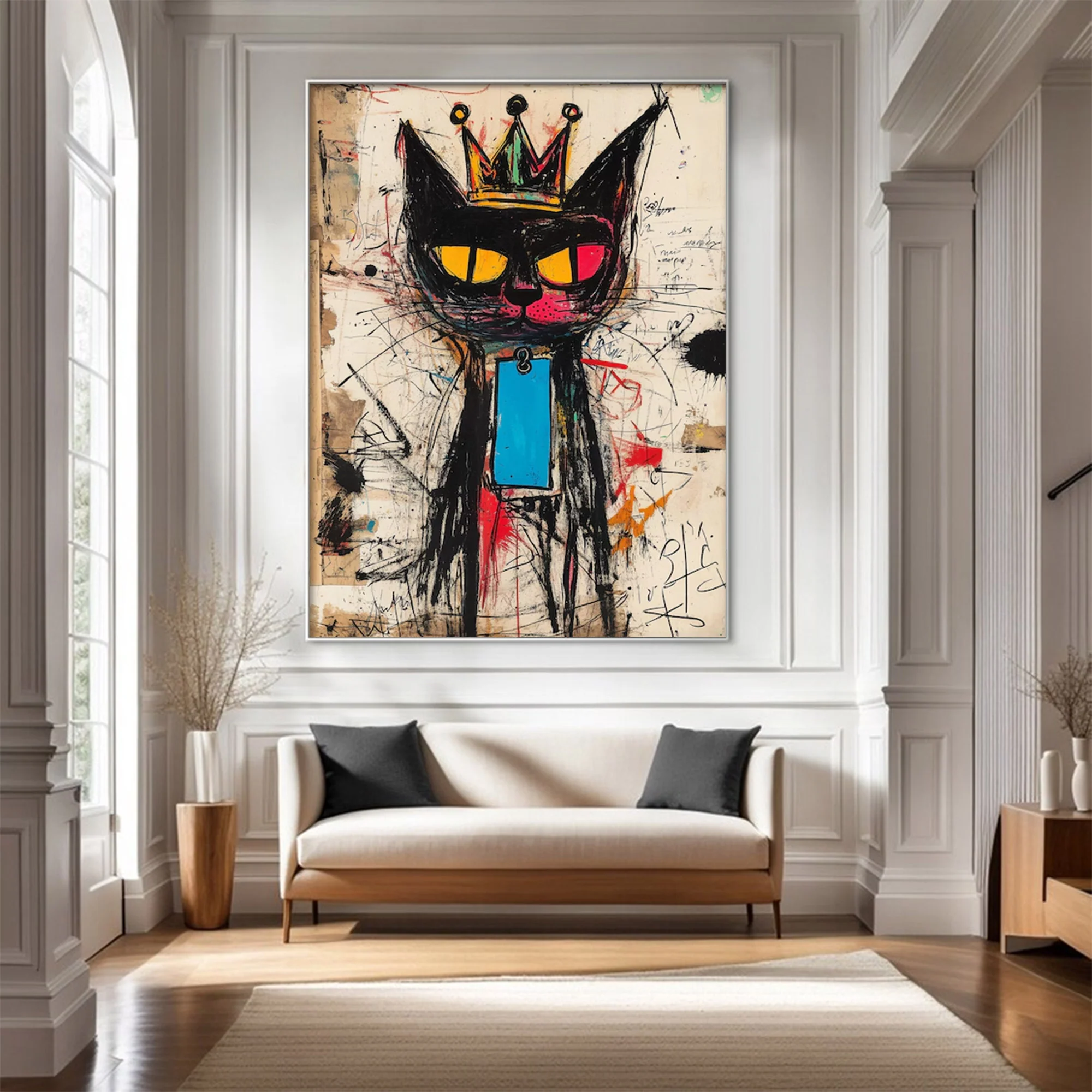 Large Contemporary Neutral Abstract Art | MuroArt #WGA 010