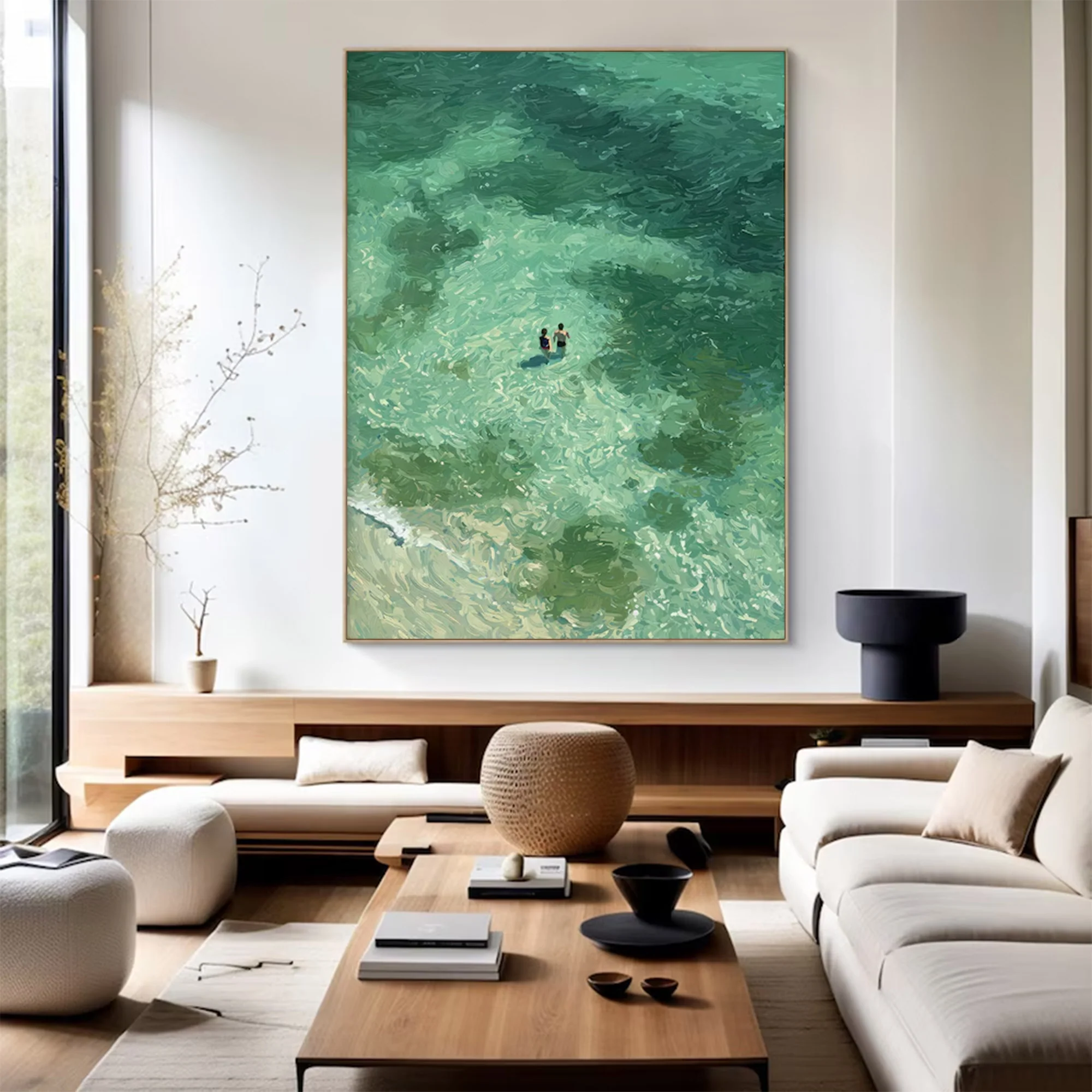 Large Textured Figurative Ocean Painting | MuroArt #WGA 015