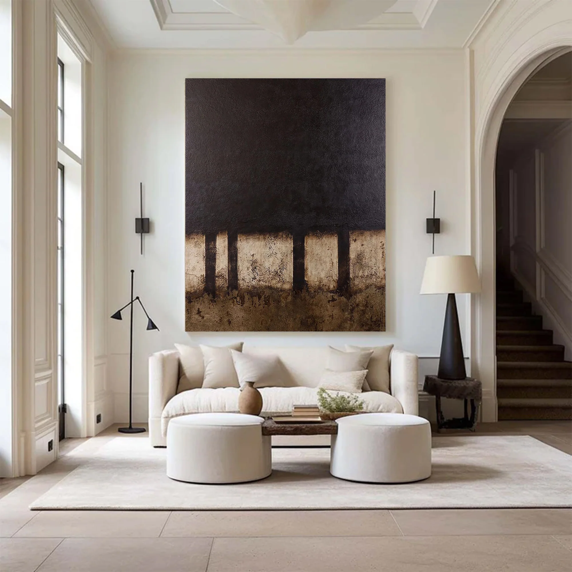 Abstract Massive Textured Neutral Art | MuroArt #WG 109