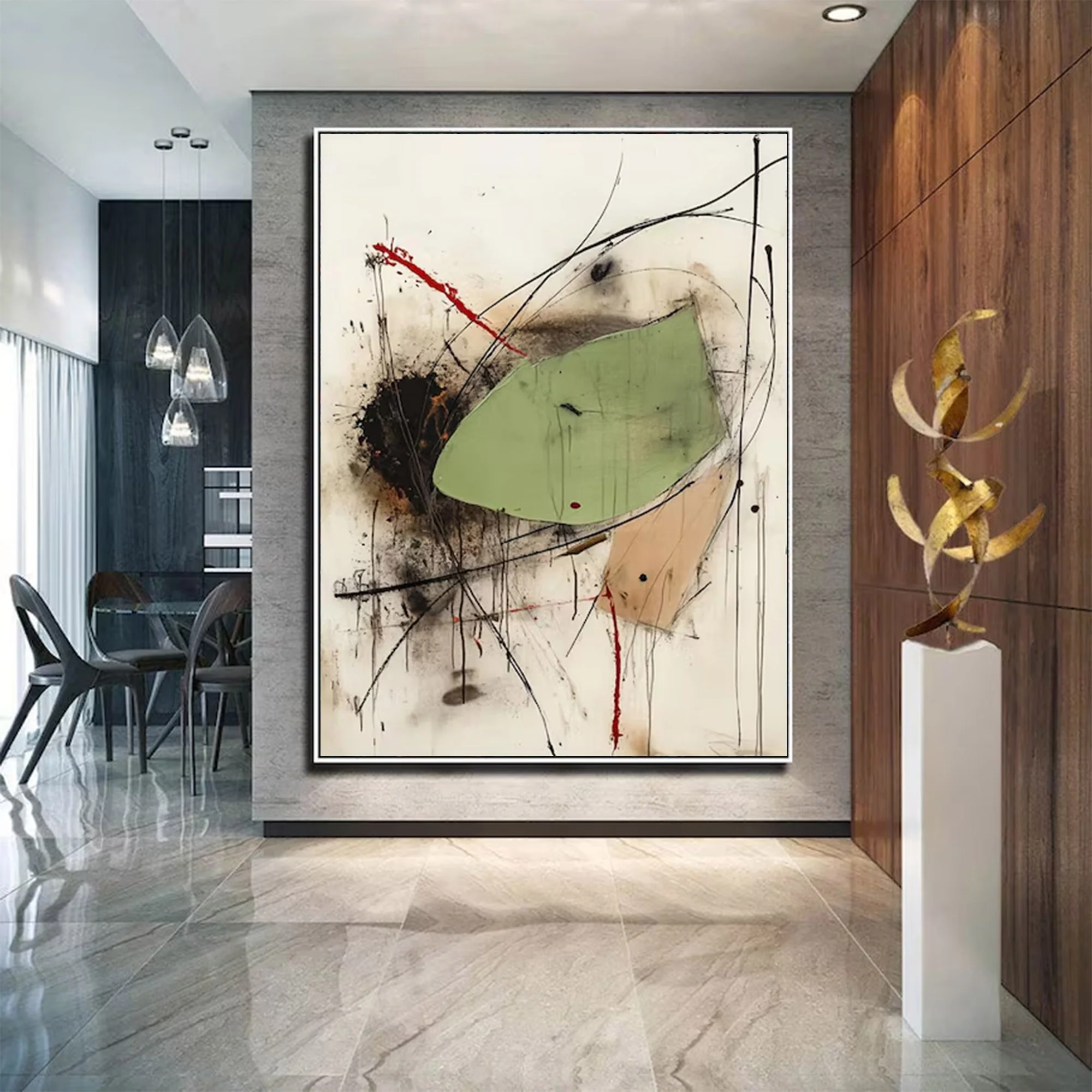 Abstract Large Modern Vibrant Art | MuroArt #WG 125