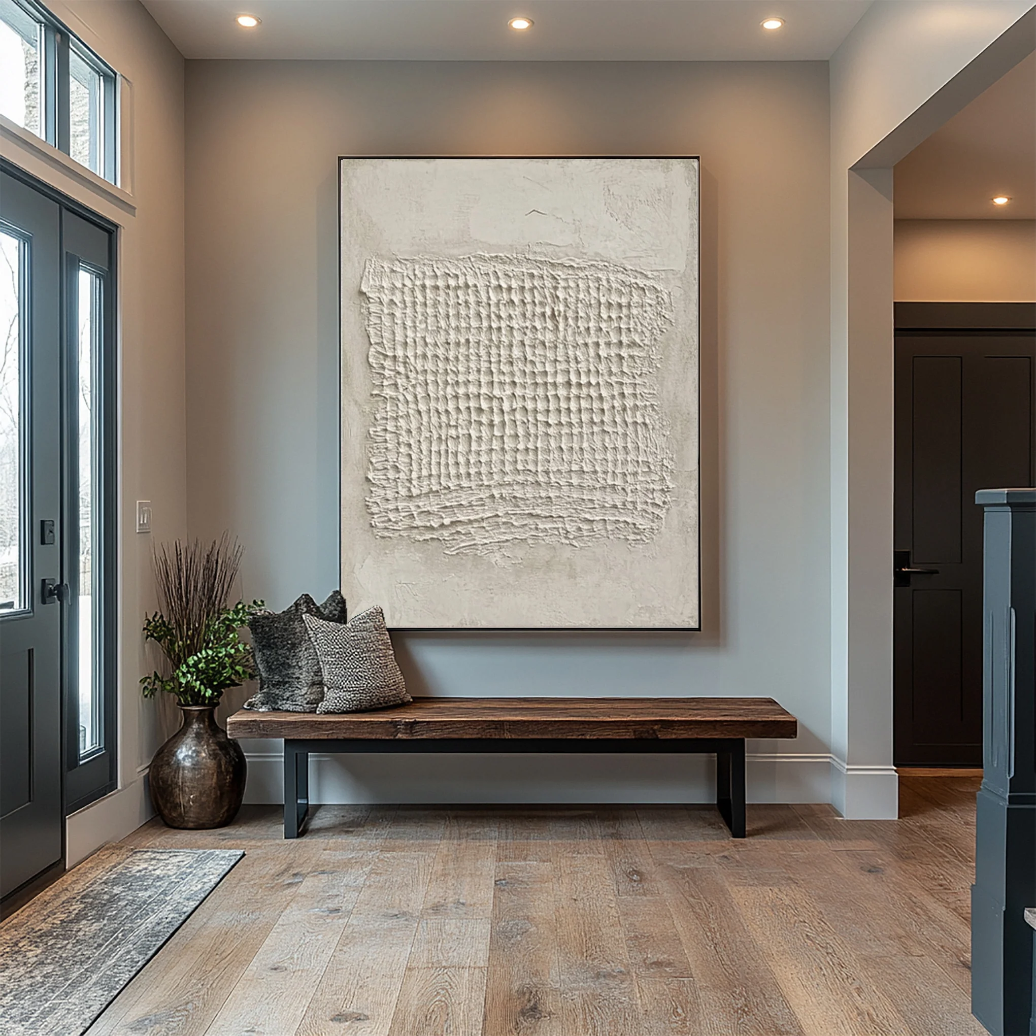 Modern Abstract Canvas with Dimensional Organic Pattern #BGA 319