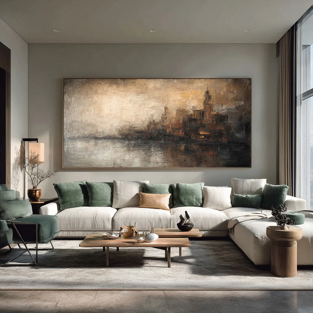 Atmospheric Cityscape Artwork Modern Home Accent #WG 018