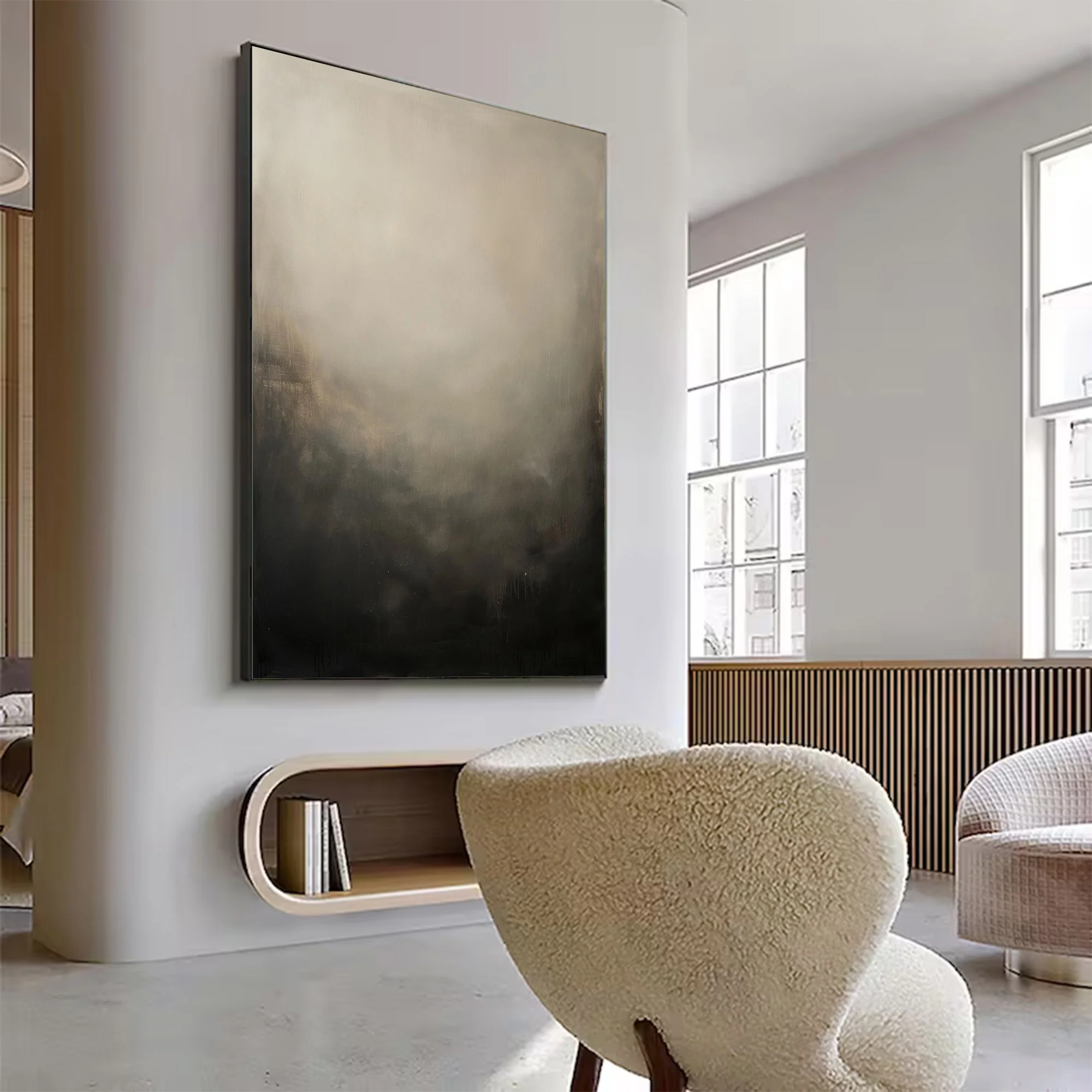 Modern Large Abstract Monochrome Art | MuroArt #WG 123